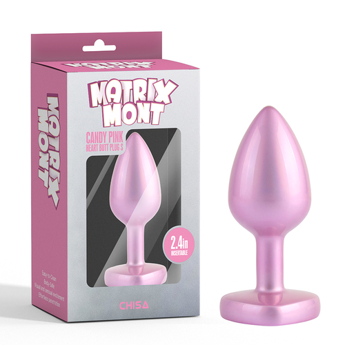 Candy Pink Heart Butt Plug S