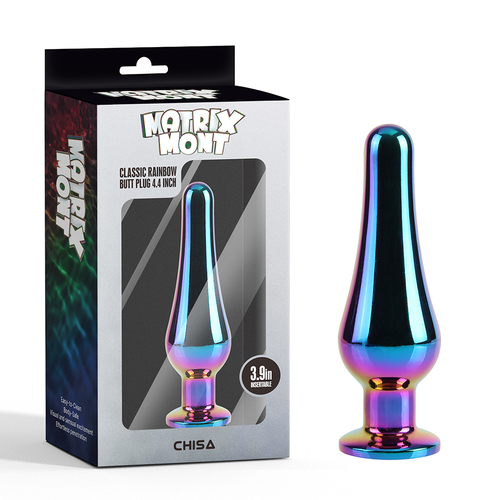 Classic Rainbow Butt Plug 4.4 Inch