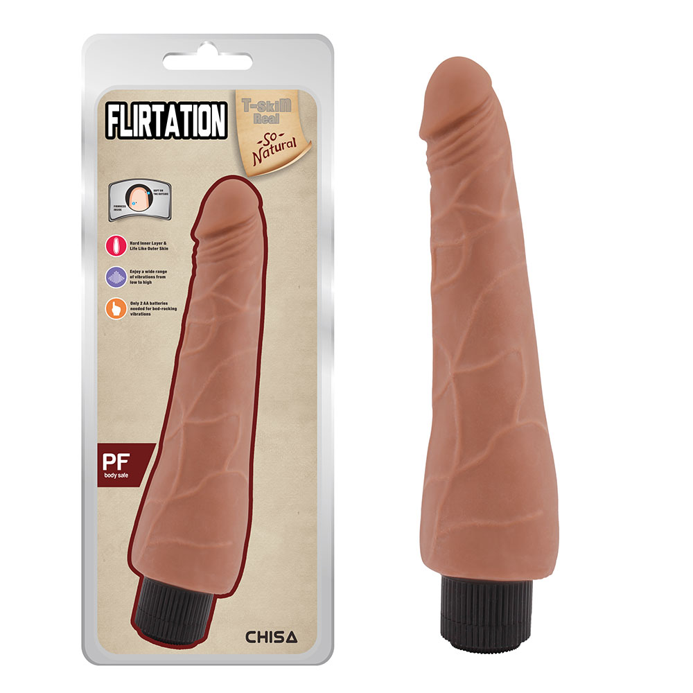 Flirtation Latin TPE Dual Density Realistic Dildo