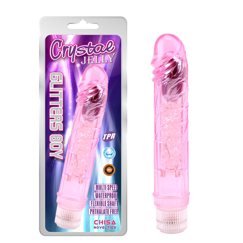 Realistic dildos Glitters Boy - Pink