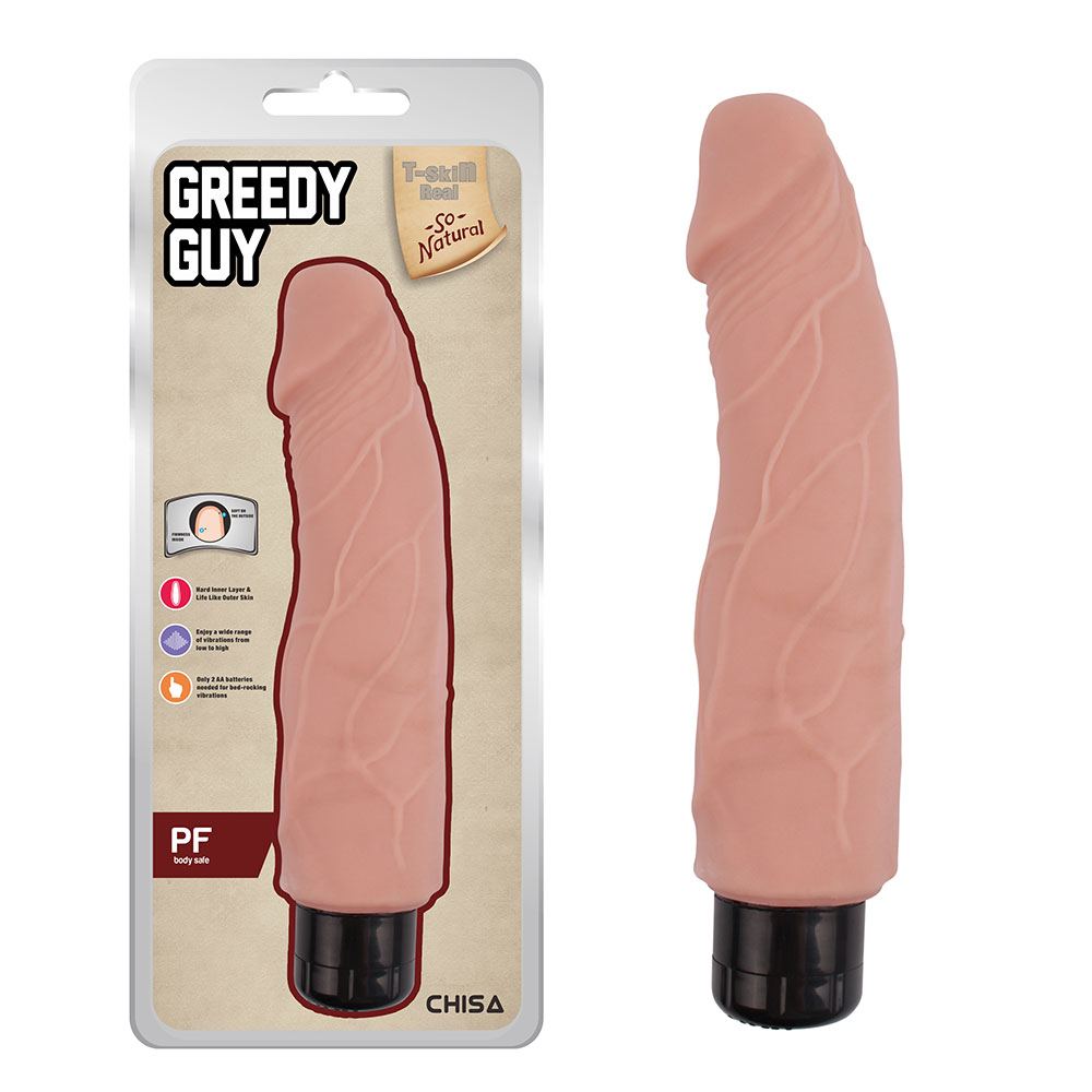 Greedy Guy-Flesh Soft TPE Dual Density Realistic Dildo