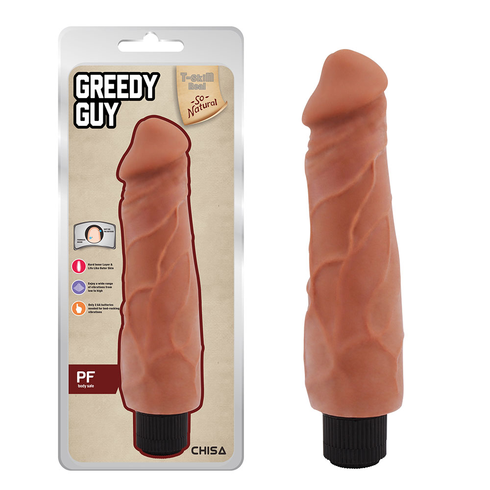 Greedy Guy-Latin Soft TPE Dual Density Realistic Dildo