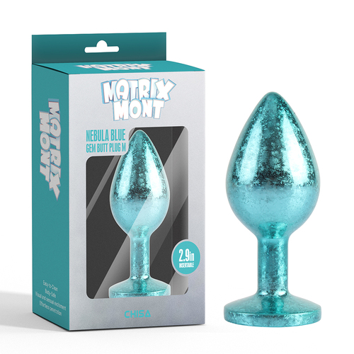 Nebula Blue Gem Butt Plug M