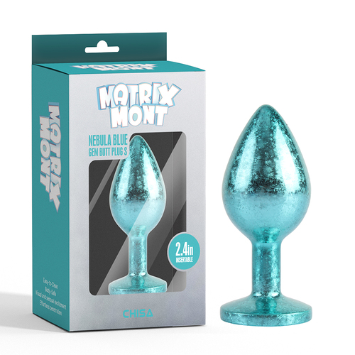 Nebula Blue Gem Butt Plug S