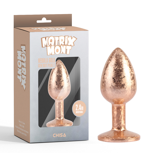 Nebula Gold Gem Butt Plug S