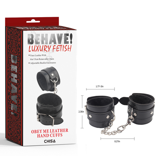 Obey Me Leather Hand Cuffs