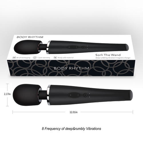 Powerful vibrating wand Sorli Black