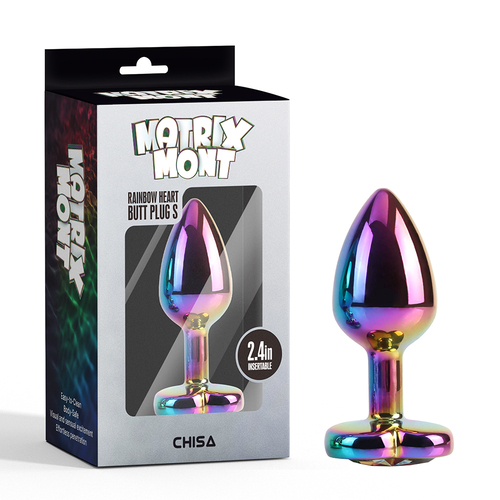 Rainbow Heart Butt Plug S