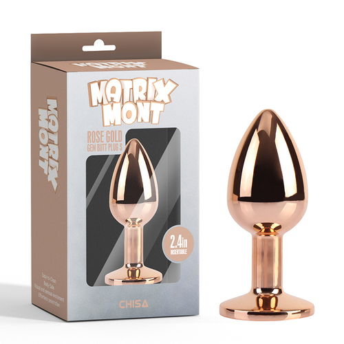 Rose Gold Gem Butt Plug S