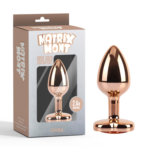 Rose Gold Heart Butt Plug S