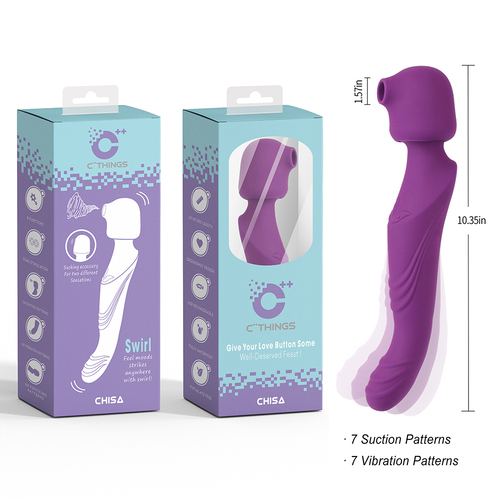 Suction and tapping vibrator Swirl