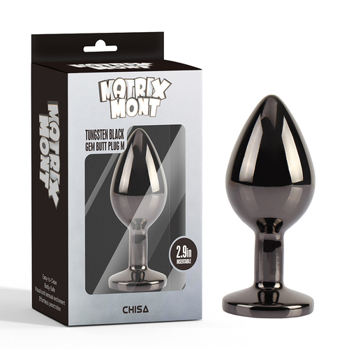 Tungsten Black Gem Butt Plug M
