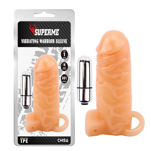 Vibrating Warrior Sleeve T-Skin Penis Extension Sleeve